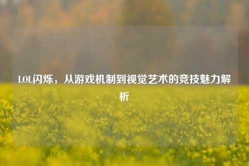 LOL闪烁,从游戏机制到视觉艺术的竞技魅力解析
