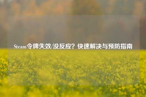 Steam令牌失效/没反应?快速解决与预防指南