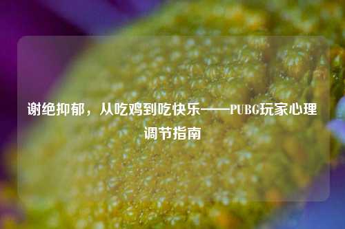 谢绝抑郁,从吃鸡到吃快乐——PUBG玩家心理调节指南