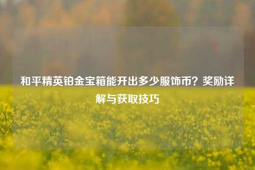 和平精英铂金宝箱能开出多少服饰币？奖励详解与获取技巧
