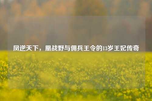 凤逆天下,凰战野与佣兵王令的13岁王妃传奇