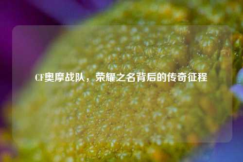 CF奥摩战队，荣耀之名背后的传奇征程