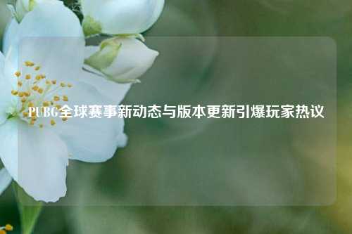 PUBG全球赛事新动态与版本更新引爆玩家热议
