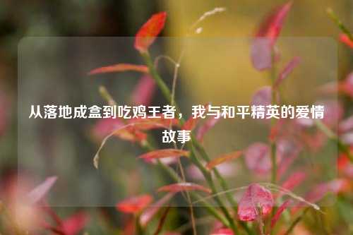从落地成盒到吃鸡王者,我与和平精英的爱情故事