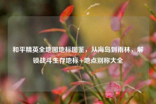 和平精英全地图地标图鉴,从海岛到雨林,解锁战斗生存地标+地点别称大全