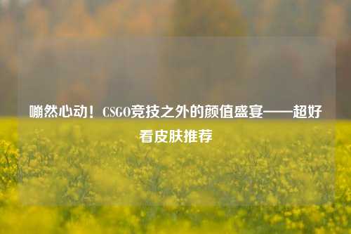 嘣然心动!CSGO竞技之外的颜值盛宴——超好看皮肤推荐