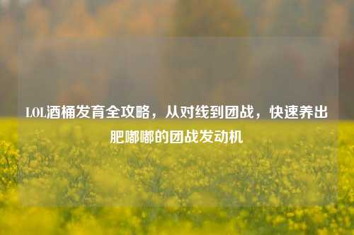 LOL酒桶发育全攻略,从对线到团战,快速养出肥嘟嘟的团战发动机