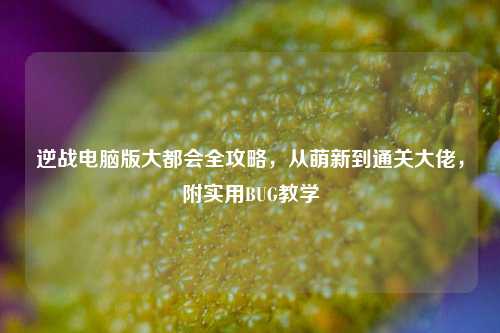 逆战电脑版大都会全攻略,从萌新到通关大佬,附实用BUG教学