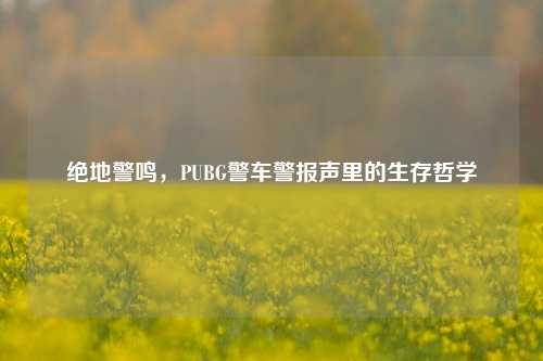 绝地警鸣,PUBG警车警报声里的生存哲学