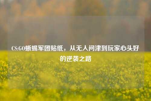 CS:GO蜥蜴军团贴纸,从无人问津到玩家心头好的逆袭之路