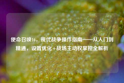 使命召唤16,现代战争操作指南——从入门到精通,设置优化+战场主动权掌控全解析