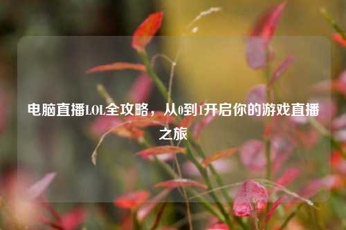 电脑直播LOL全攻略,从0到1开启你的游戏直播之旅