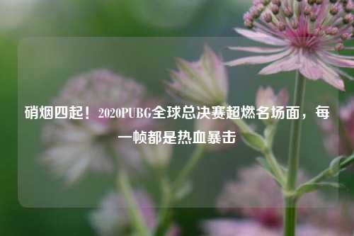 硝烟四起!2020PUBG全球总决赛超燃名场面,每一帧都是热血暴击