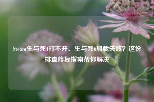 Steam生与死4打不开、生与死6加载失败?这份排查修复指南帮你解决