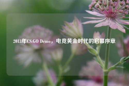 2013年CS:GO Demo,电竞黄金时代的启幕序章