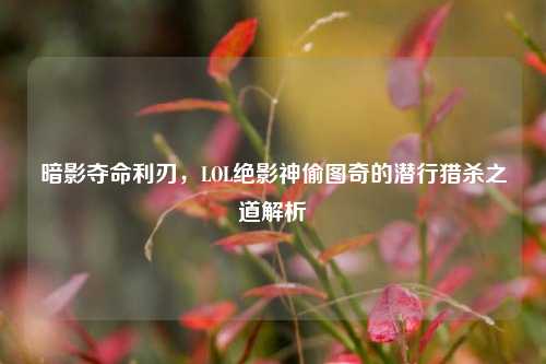 暗影夺命利刃,LOL绝影神偷图奇的潜行猎杀之道解析