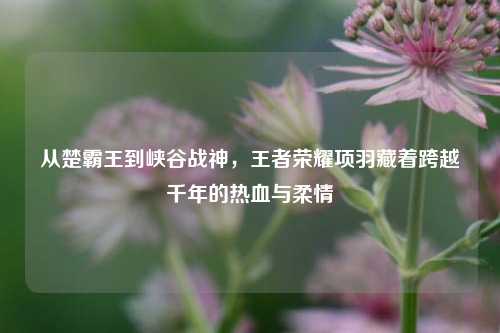 从楚霸王到峡谷战神,王者荣耀项羽藏着跨越千年的热血与柔情