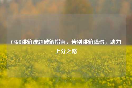 CSGO跳箱难题破解指南,告别跳箱障碍,助力上分之路