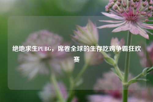 绝地求生PUBG,席卷全球的生存吃鸡争霸狂欢赛