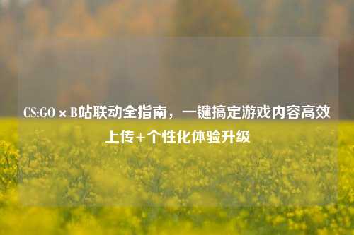 CS:GO×B站联动全指南,一键搞定游戏内容高效上传+个性化体验升级