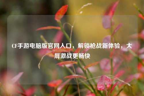 CF手游电脑版官网入口,解锁枪战新体验,大屏激战更畅快