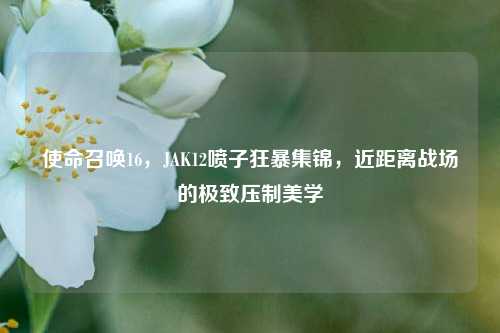 使命召唤16,JAK12喷子狂暴集锦,近距离战场的极致压制美学