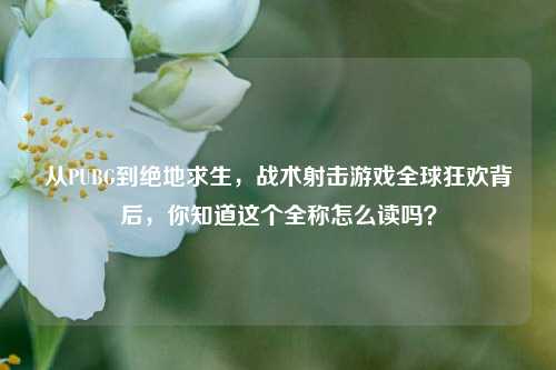 从PUBG到绝地求生,战术射击游戏全球狂欢背后,你知道这个全称怎么读吗?