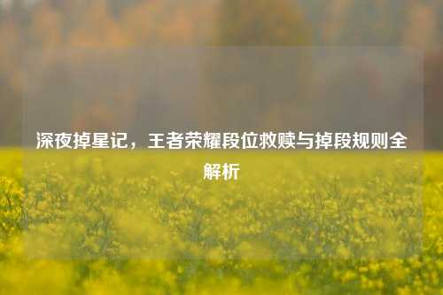 深夜掉星记,王者荣耀段位救赎与掉段规则全解析