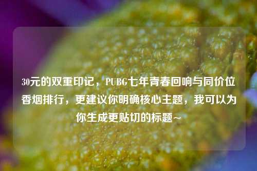 30元的双重印记,PUBG七年青春回响与同价位香烟排行,更建议你明确核心主题,我可以为你生成更贴切的标题~