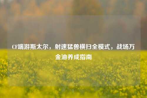 CF端游斯太尔,射速猛兽横扫全模式,战场万金油养成指南