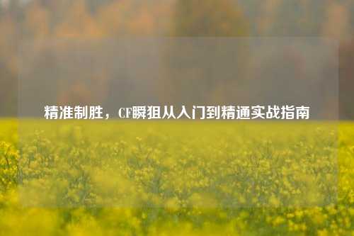 精准制胜,CF瞬狙从入门到精通实战指南