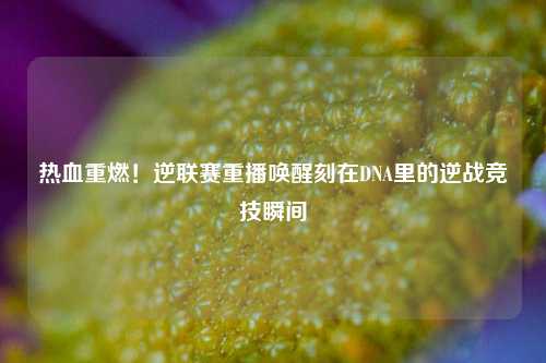 热血重燃!逆联赛重播唤醒刻在DNA里的逆战竞技瞬间