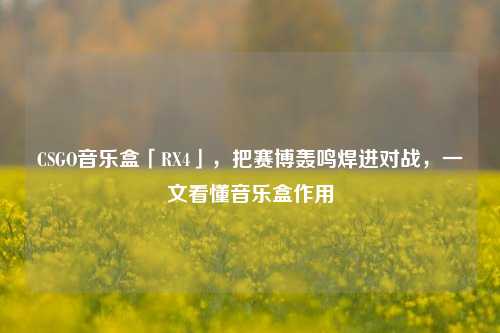 CSGO音乐盒「RX4」,把赛博轰鸣焊进对战,一文看懂音乐盒作用