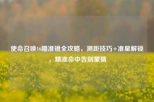 使命召唤16瞄准镜全攻略,测距技巧+准星解锁,精准命中告别蒙猜