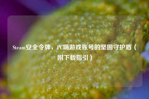 Steam安全令牌,PC端游戏账号的坚固守护盾(附下载指引)