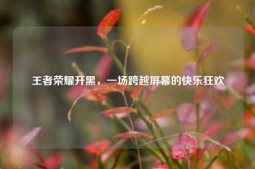 王者荣耀开黑,一场跨越屏幕的快乐狂欢