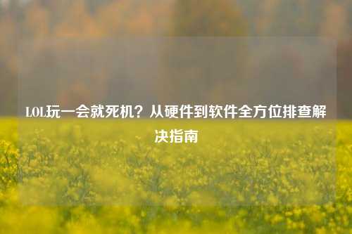 LOL玩一会就死机?从硬件到软件全方位排查解决指南