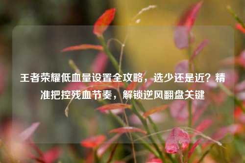 王者荣耀低血量设置全攻略,选少还是近?精准把控残血节奏,解锁逆风翻盘关键