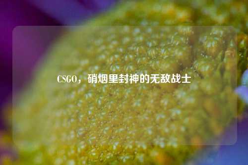 CSGO,硝烟里封神的无敌战士