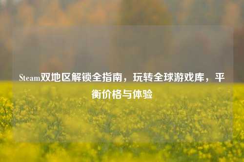 Steam双地区解锁全指南,玩转全球游戏库,平衡价格与体验