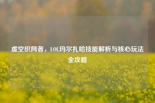 虚空织网者,LOL玛尔扎哈技能解析与核心玩法全攻略